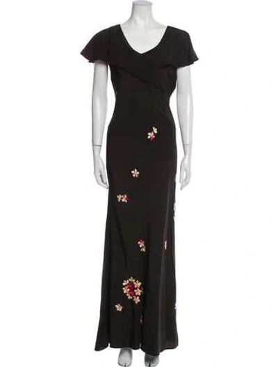 Pre-owned Vintage - Unbranded Vintage Long Dress In Brown