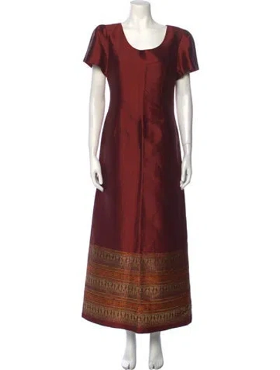 Pre-owned Vintage - Unbranded Vintage Long Dress In Burgundy