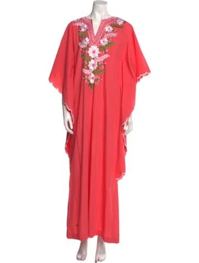 Pre-owned Vintage - Unbranded Vintage Long Dress In Burgundy