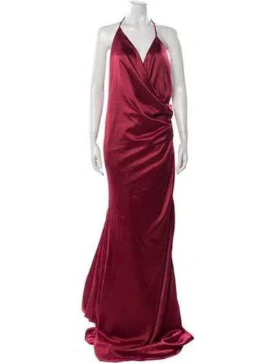 Pre-owned Vintage - Unbranded Vintage Long Dress In Burgundy