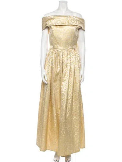 Pre-owned Vintage - Unbranded Vintage Long Dress In Gold