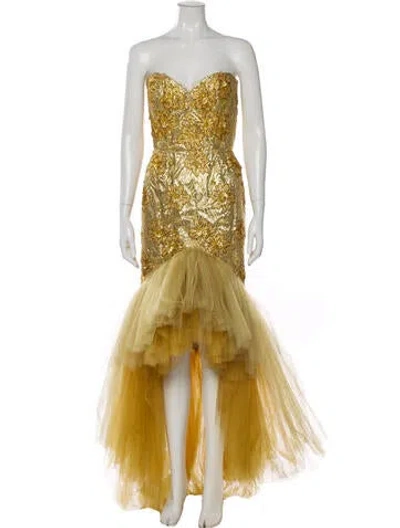 Pre-owned Vintage - Unbranded Vintage Long Dress In Gold