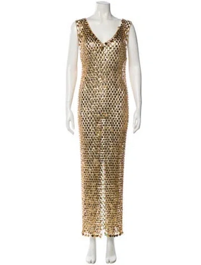 Pre-owned Vintage - Unbranded Vintage Long Dress In Gold