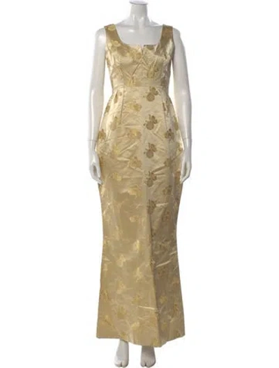 Pre-owned Vintage - Unbranded Vintage Long Dress In Gold