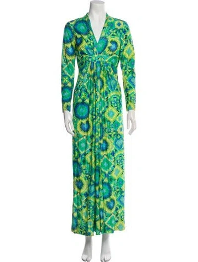 Pre-owned Vintage - Unbranded Vintage Long Dress In Green