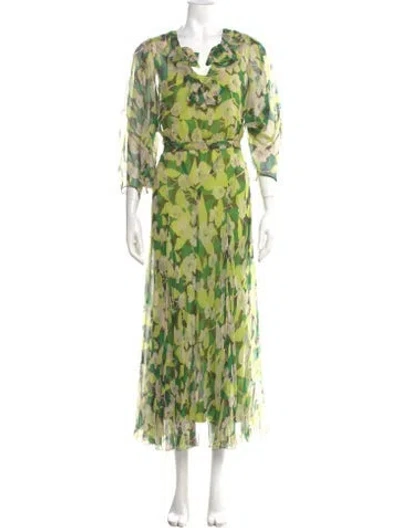 Pre-owned Vintage - Unbranded Vintage Long Dress In Green