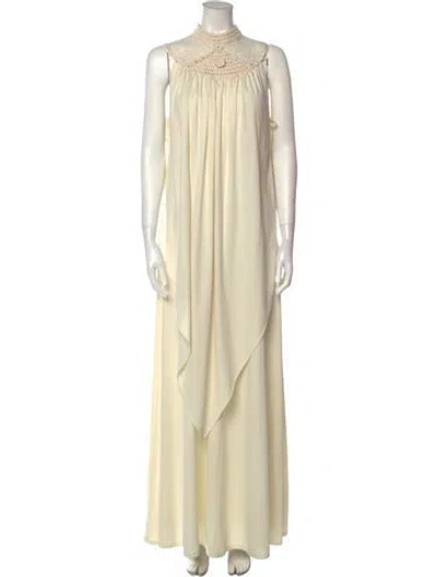 Pre-owned Vintage - Unbranded Vintage Long Dress In Neutral