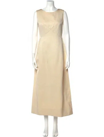 Pre-owned Vintage - Unbranded Vintage Long Dress In Neutral