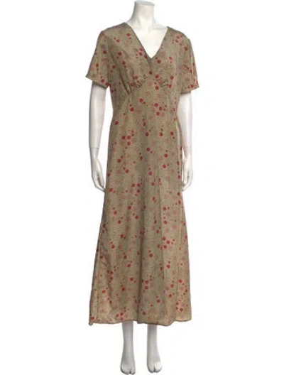 Pre-owned Vintage - Unbranded Vintage Long Dress In Neutral