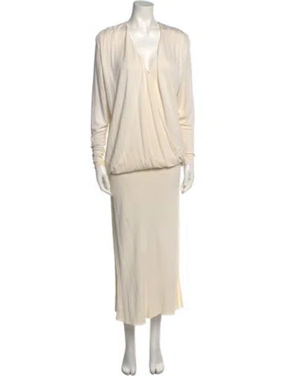 Pre-owned Vintage - Unbranded Vintage Long Dress In Neutral