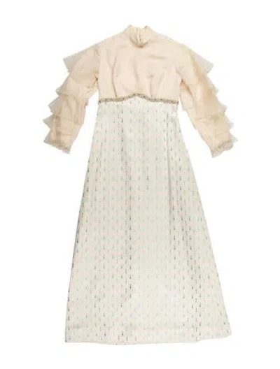 Pre-owned Vintage - Unbranded Vintage Long Dress In Neutral
