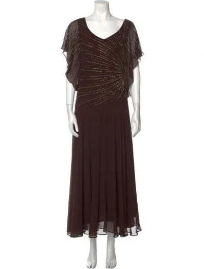 Pre-owned Vintage - Unbranded Vintage Long Dress In Neutral