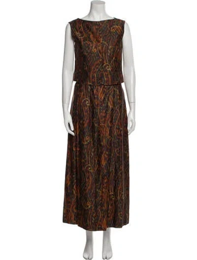 Pre-owned Vintage - Unbranded Vintage Long Dress In Neutral