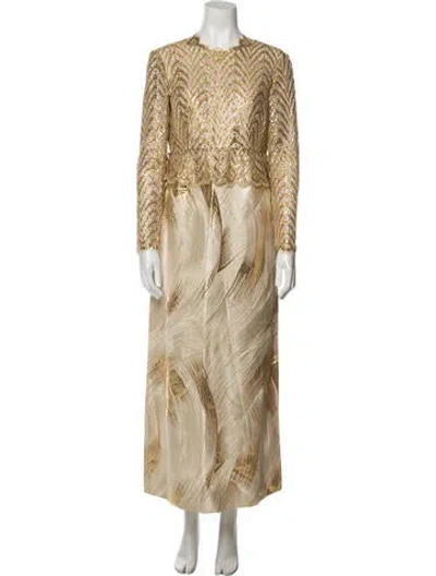 Pre-owned Vintage - Unbranded Vintage Long Dress In Neutral