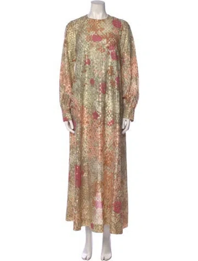 Pre-owned Vintage - Unbranded Vintage Long Dress In Neutral