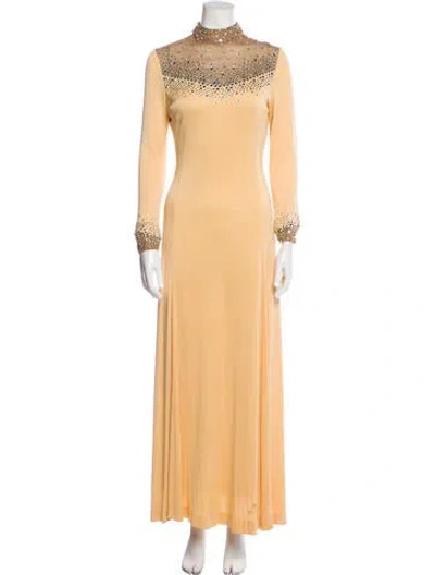Pre-owned Vintage - Unbranded Vintage Long Dress In Neutral