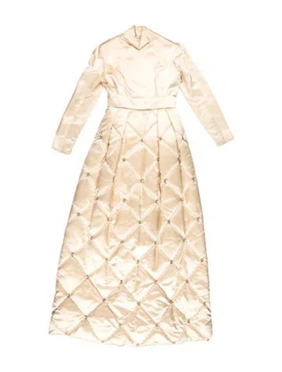 Pre-owned Vintage - Unbranded Vintage Long Dress In Neutral