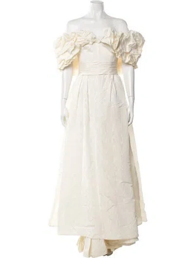 Pre-owned Vintage - Unbranded Vintage Long Dress In Neutral