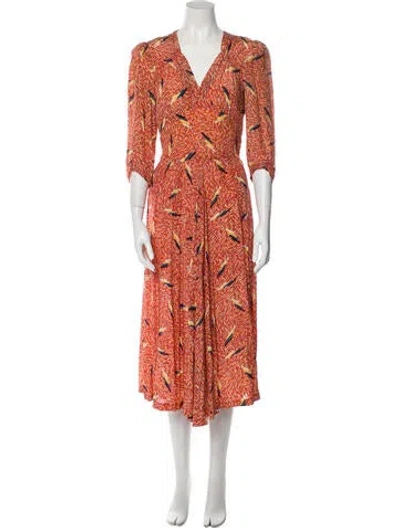 Pre-owned Vintage - Unbranded Vintage Long Dress In Orange