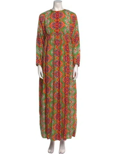Pre-owned Vintage - Unbranded Vintage Long Dress In Orange