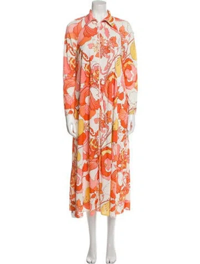 Pre-owned Vintage - Unbranded Vintage Long Dress In Orange