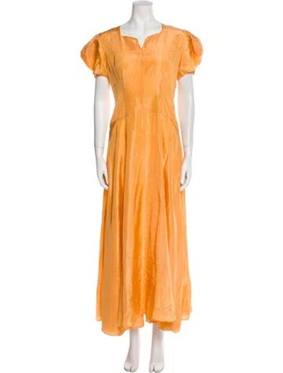 Pre-owned Vintage - Unbranded Vintage Long Dress In Orange