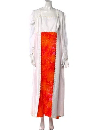 Pre-owned Vintage - Unbranded Vintage Long Dress In Orange