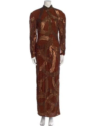 Pre-owned Vintage - Unbranded Vintage Long Dress In Orange