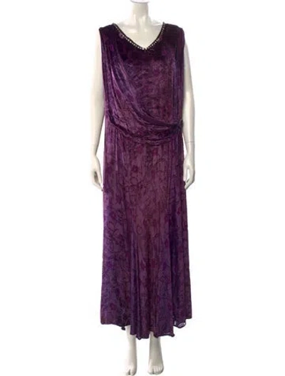 Pre-owned Vintage - Unbranded Vintage Long Dress In Purple