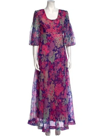 Pre-owned Vintage - Unbranded Vintage Long Dress In Purple
