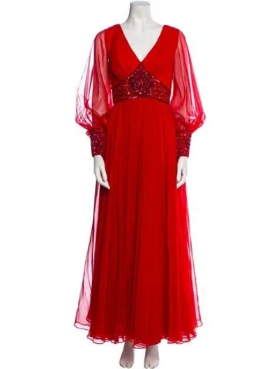 Pre-owned Vintage - Unbranded Vintage Long Dress In Red