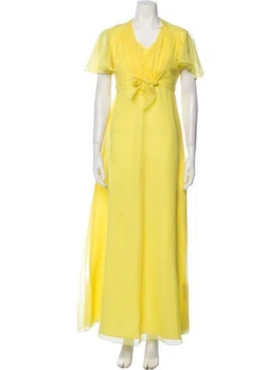 Pre-owned Vintage - Unbranded Vintage Long Dress In Yellow