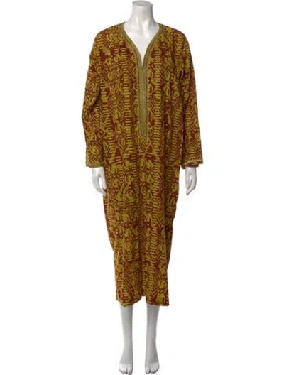 Pre-owned Vintage - Unbranded Vintage Long Dress In Yellow