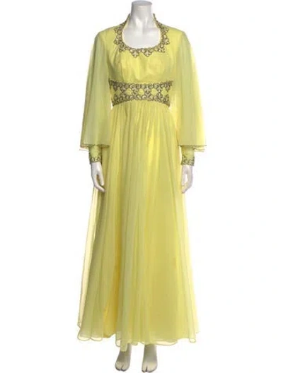 Pre-owned Vintage - Unbranded Vintage Long Dress In Yellow