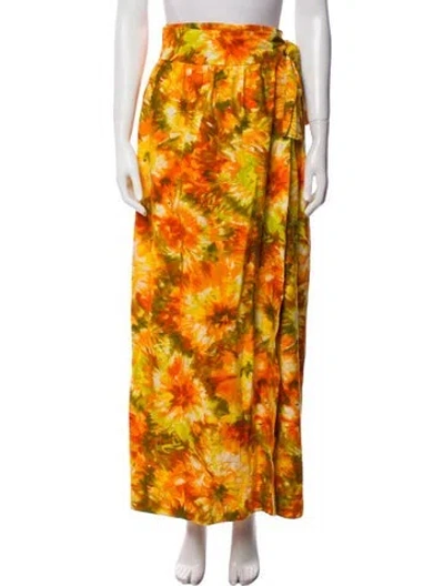 Pre-owned Vintage - Unbranded Vintage Long Skirt In Orange