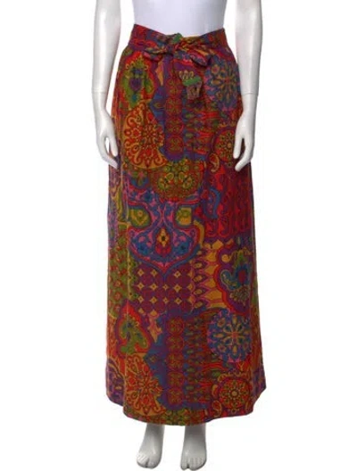 Pre-owned Vintage - Unbranded Vintage Long Skirt In Red