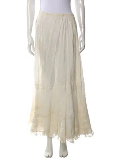 Pre-owned Vintage - Unbranded Vintage Long Skirt In White