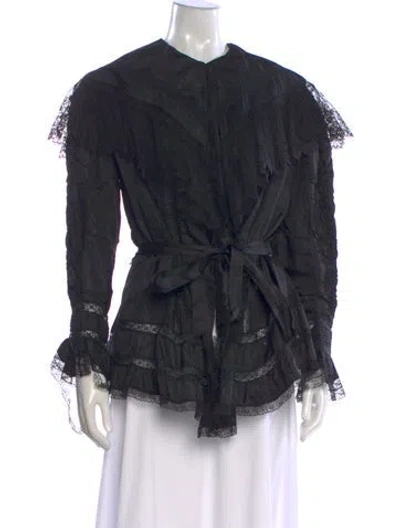 Pre-owned Vintage - Unbranded Vintage Long Sleeve Blouse In Black