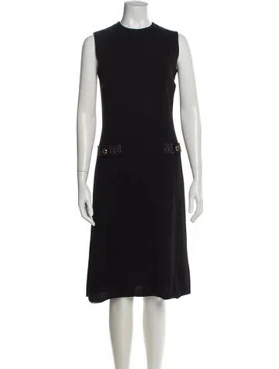 Pre-owned Vintage - Unbranded Vintage Midi Length Dress In Black