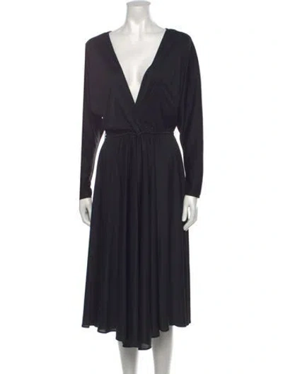 Pre-owned Vintage - Unbranded Vintage Midi Length Dress In Black
