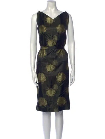 Pre-owned Vintage - Unbranded Vintage Midi Length Dress In Black
