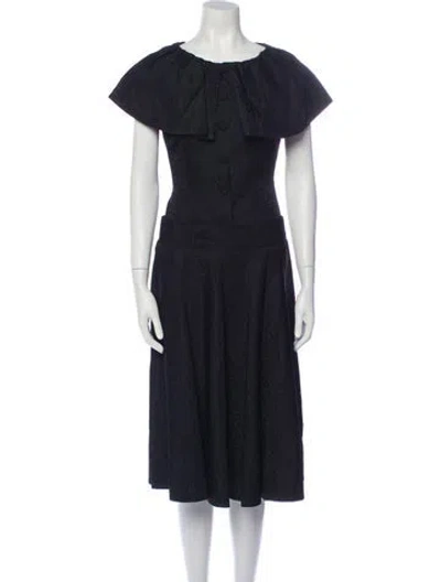 Pre-owned Vintage - Unbranded Vintage Midi Length Dress In Black