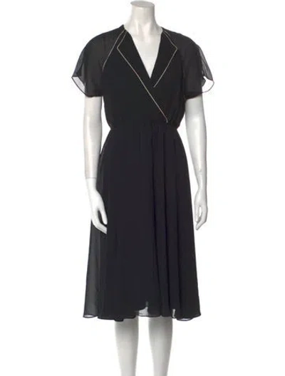 Pre-owned Vintage - Unbranded Vintage Midi Length Dress In Black