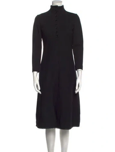 Pre-owned Vintage - Unbranded Vintage Midi Length Dress In Black