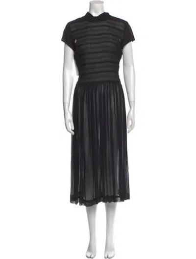 Pre-owned Vintage - Unbranded Vintage Midi Length Dress In Black