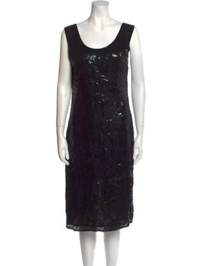 Pre-owned Vintage - Unbranded Vintage Midi Length Dress In Black