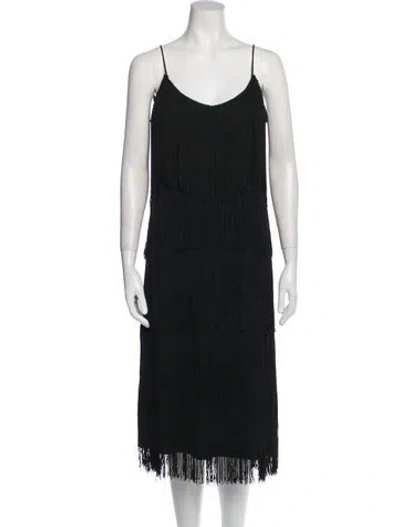 Pre-owned Vintage - Unbranded Vintage Midi Length Dress In Black
