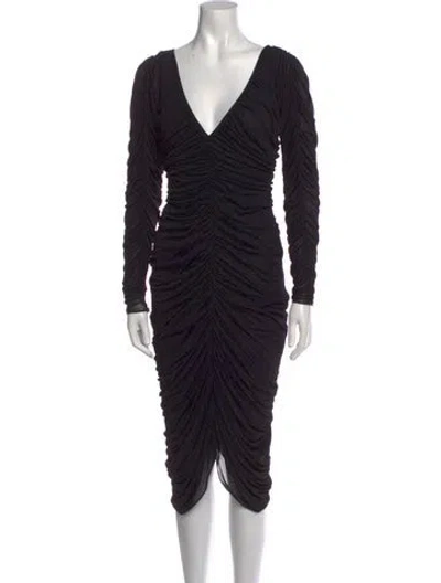 Pre-owned Vintage - Unbranded Vintage Midi Length Dress In Black