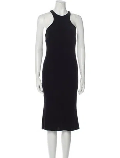 Pre-owned Vintage - Unbranded Vintage Midi Length Dress In Black