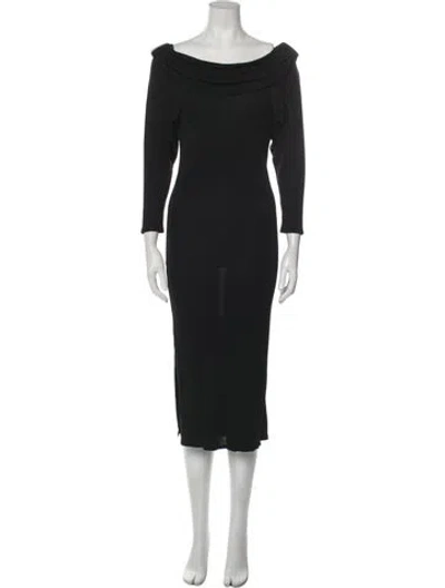 Pre-owned Vintage - Unbranded Vintage Midi Length Dress In Black